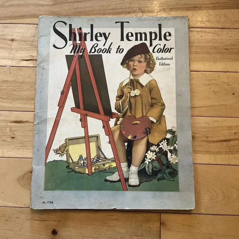 1937 Shirley Temple  MY BOOK TO COLOR coloring book #1768 Authorized Edition